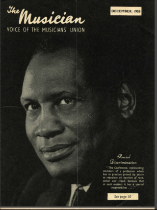 Poster for Robeson appearance in Wales